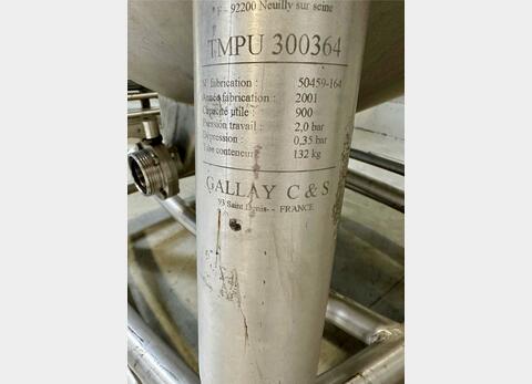 304L ss container 9 HL (900 litres) GALLAY