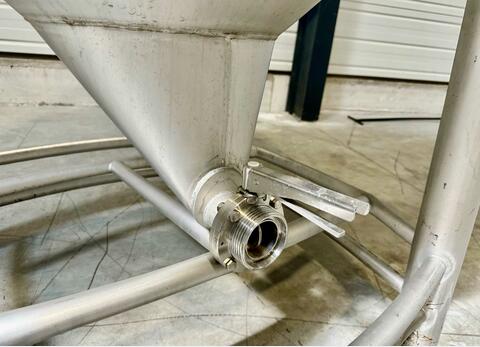 Conteneur inox 304L - Cylindro-conique sur chassis