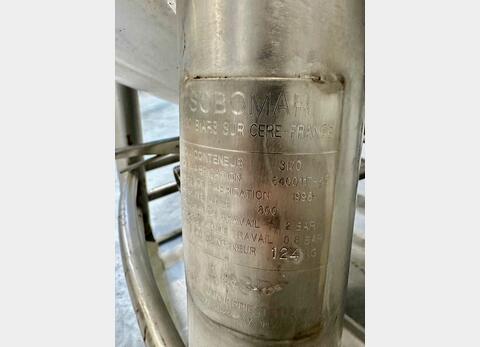 Conteneur inox 304L - Cylindrique sur chassis