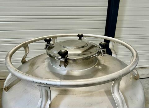 Conteneur inox 304L - Cylindro-conique sur chassis
