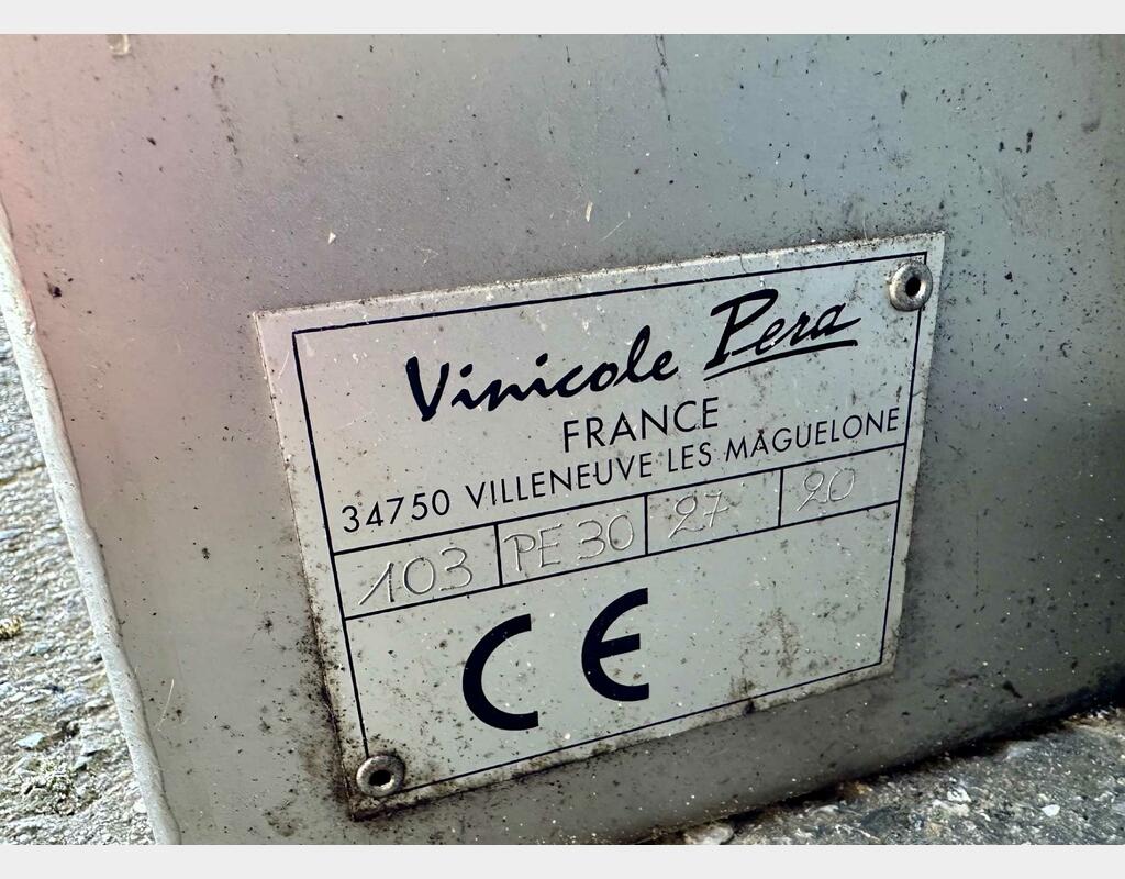 Pressoir pneumatique inox - PE30 - A cage ouverte