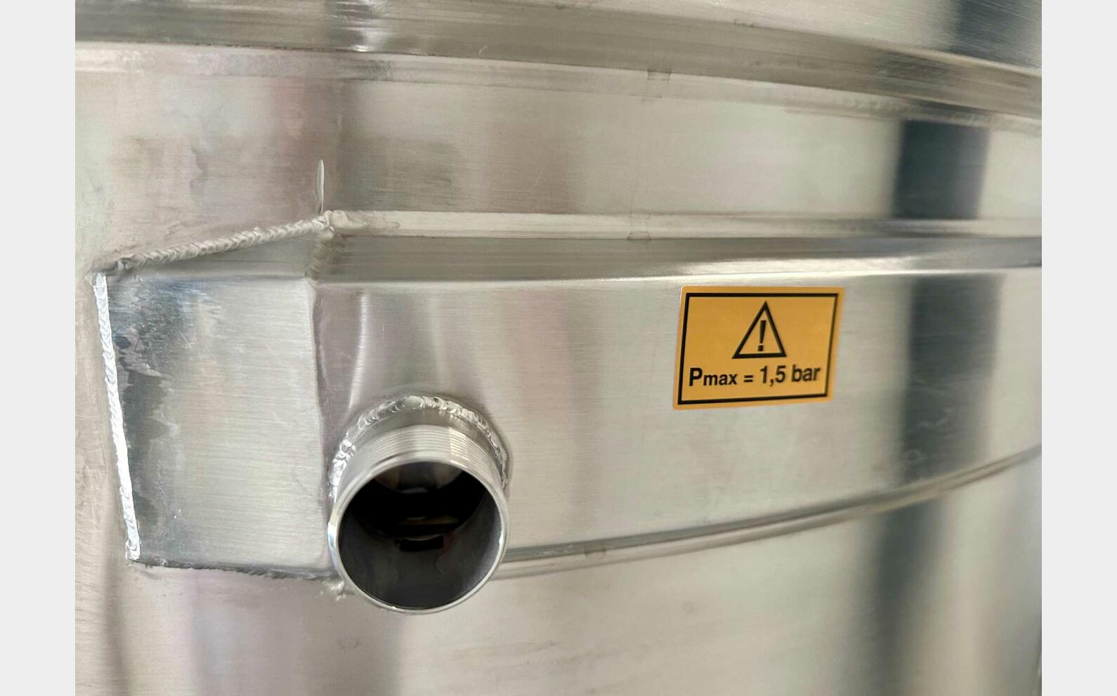 316L ss tank - Coil circuit 33.5 HL (3 350 litres) ARSILAC