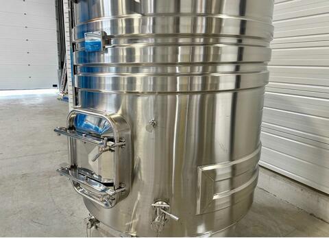 Cuve inox 316L - Circuit serpentin - Fond plat incliné - Fermée