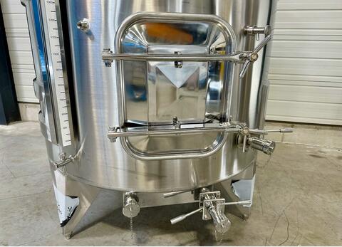 Cuve inox 316L - Circuit serpentin - Fond plat incliné - Fermée