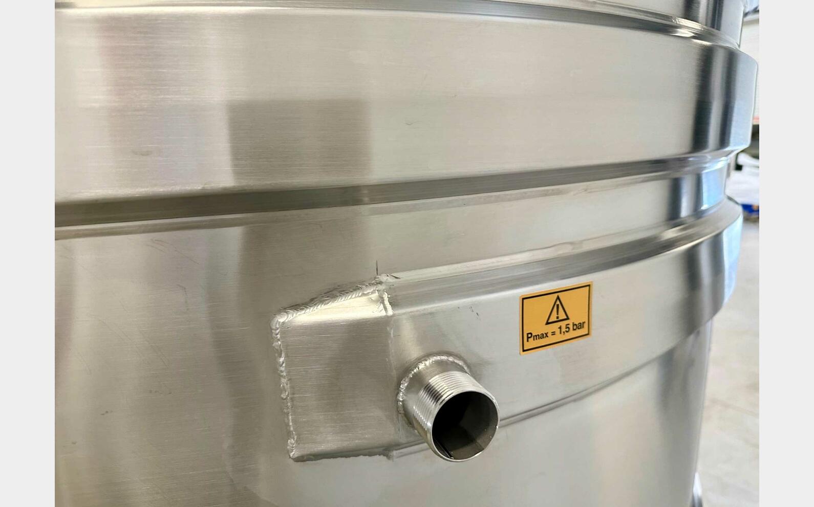 Cuve inox 316L - Circuit serpentin 25.4 HL (2 547 litres) ARSILAC