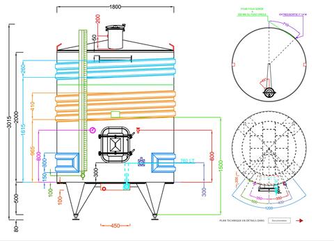 316L ss tank - Coil circuit 53.2 HL (5 320 litres) ARSILAC