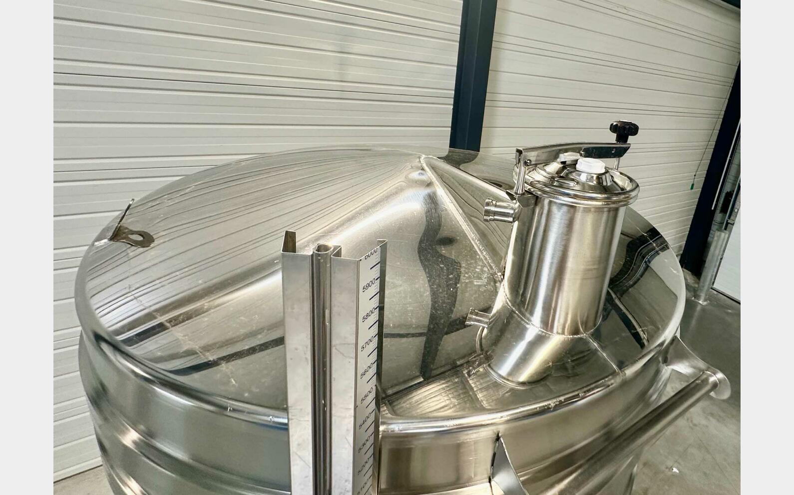 Cuve inox 316L - Circuit serpentin 53.2 HL (5 320 litres) ARSILAC