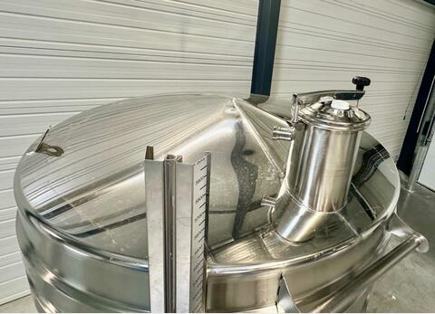 Cuve inox 316L - Circuit serpentin - Fond plat incliné - Fermée