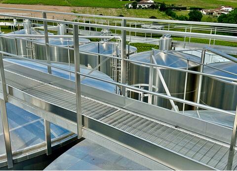 Passerelle inox Largeur : 800 mm