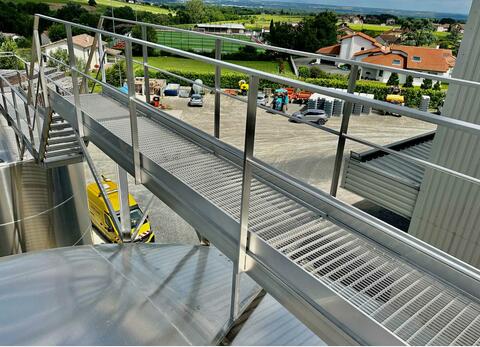 Stainless steel walkway Width : 800 mm