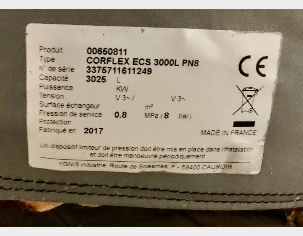 Cuve inox isolée - Eau Chaude Sanitaire