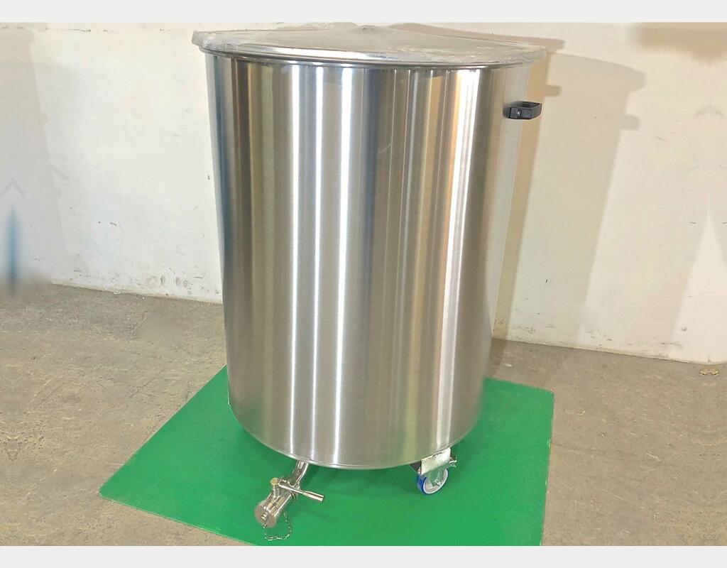 Cuve inox 304 mobile avec couvercle 5.03 HL (503 Litres) ARSILAC