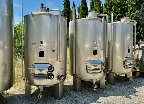 Cuve inox 316 - Fond conique 30 HL (3 000 litres) CIDEC
