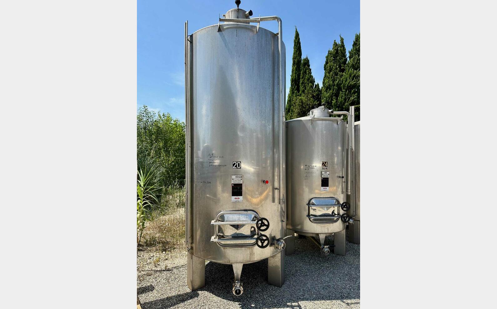 316 ss tank - Conical bottom 60 HL (6,000 litres) CIDEC