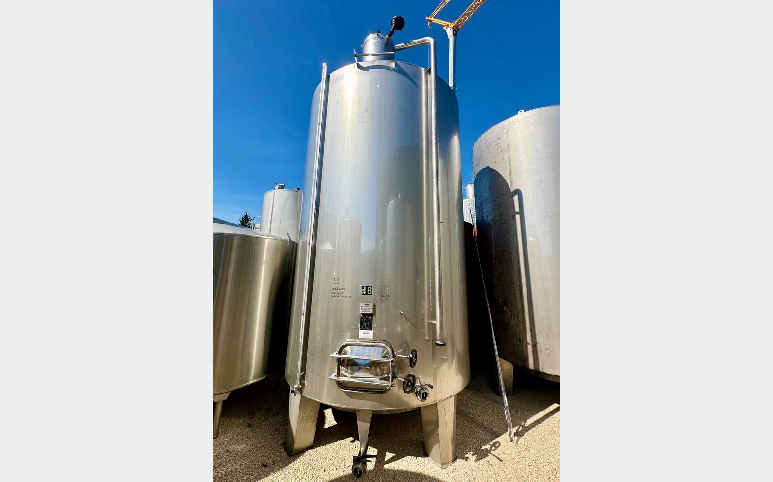Cuve inox 316 - Fond conique 220 HL (22 000 litres) CIDEC