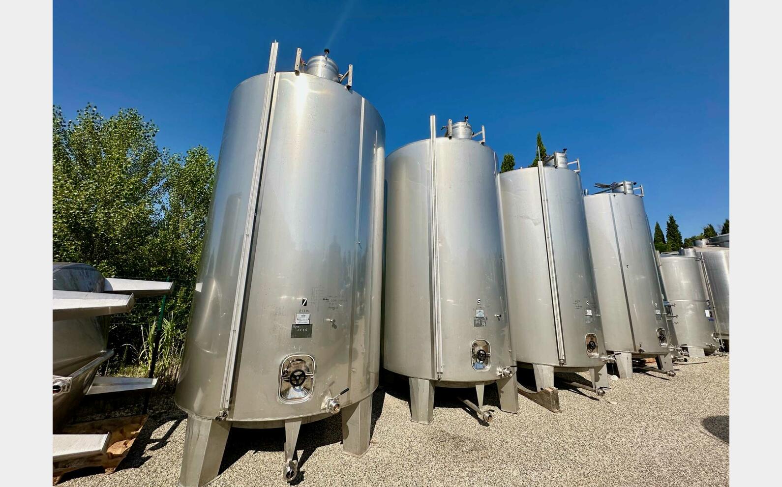 Cuve inox 316 - Fond conique 215 HL (21 500 litres) CIDEC