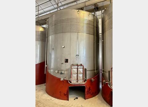 304 stainless steel tank - Temperature-controlled - Vertical, sloping bottom 22% on skirt