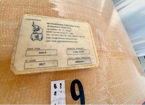 Cuve fibre - Chapeau flottant 100 HL (10 000 litres) VETRORESINA TOSCANA SNC