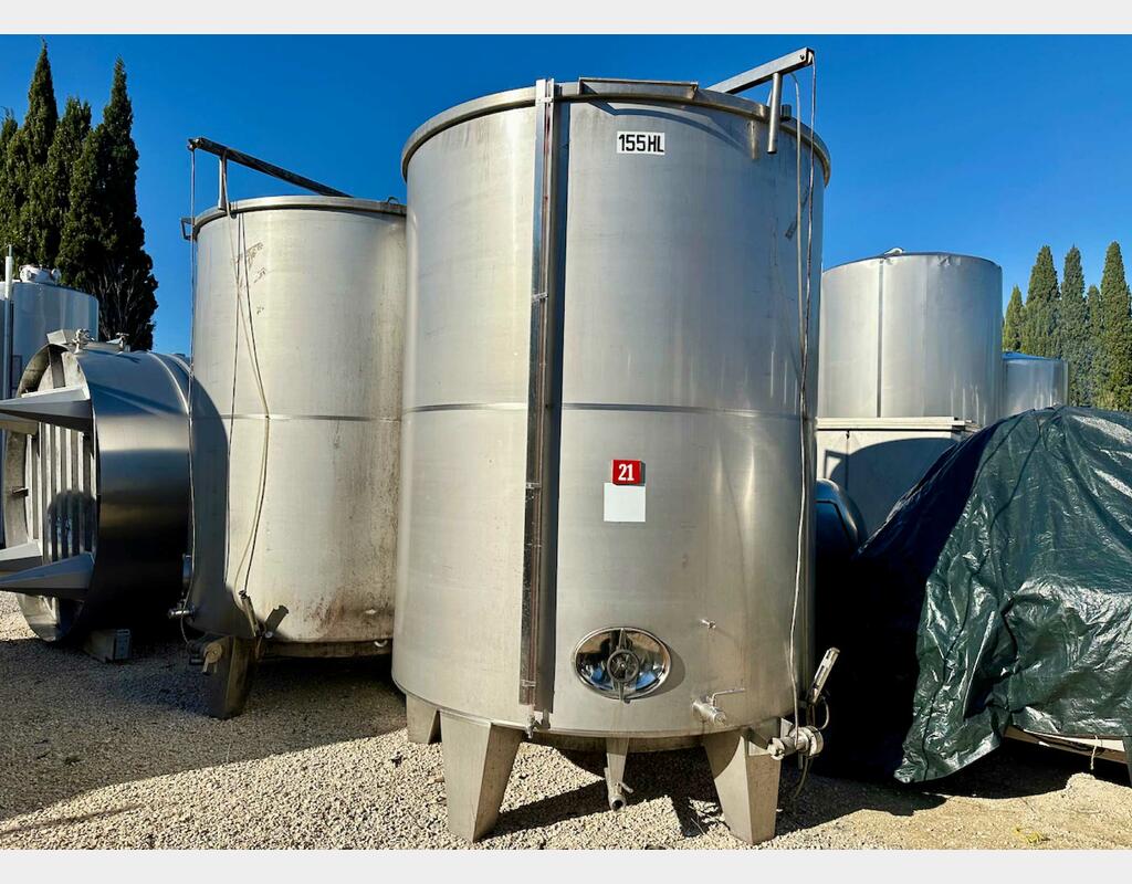 Cuve inox 304 - Chapeau flottant 155 HL (15 500 litres) ARSILAC