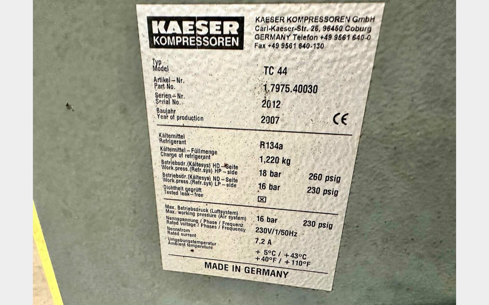 Refrigeration dryer + tank KAESER