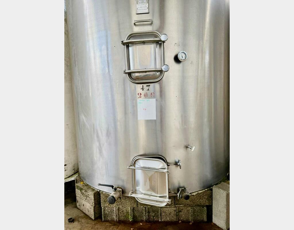 Cuve inox 304 - Fermé - Fond plat