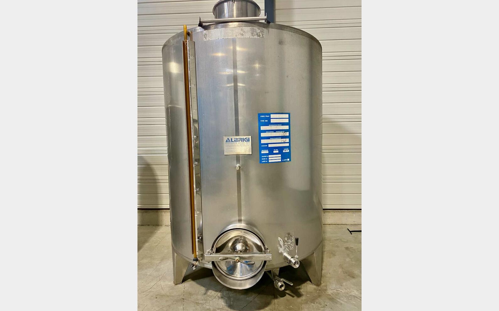 316 ss tank - Closed 50 HL (5,000 litres)