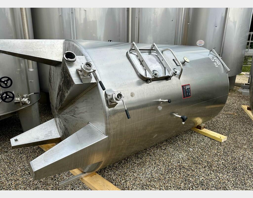 Cuve inox - Fond conique 53 HL (5 300 litres) AGRIFOY