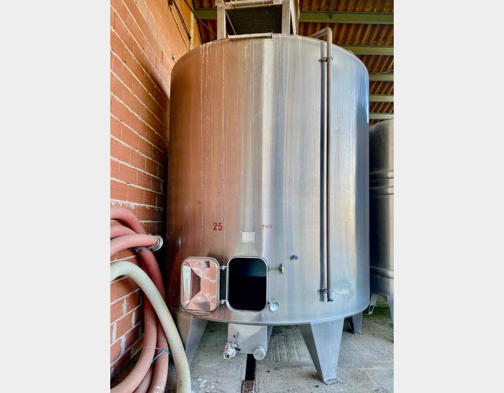 Cuve inox - Fond conique 209 HL (20 900 litres) LEJEUNE