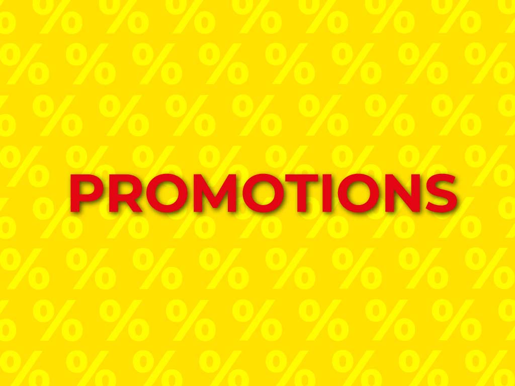 vignette jaune et mot promotions