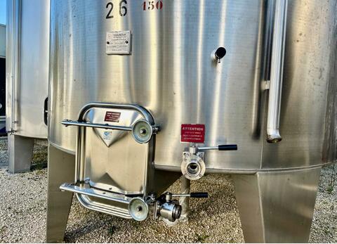 Cuve inox - Fond conique 150 HL (15 000 litres) LEJEUNE