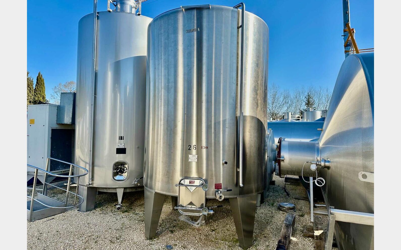 Cuve inox - Fond conique 150 HL (15 000 litres) LEJEUNE