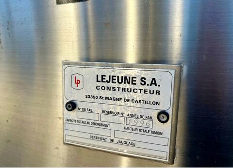 Cuve inox - Fond conique 150 HL (15 000 litres) LEJEUNE