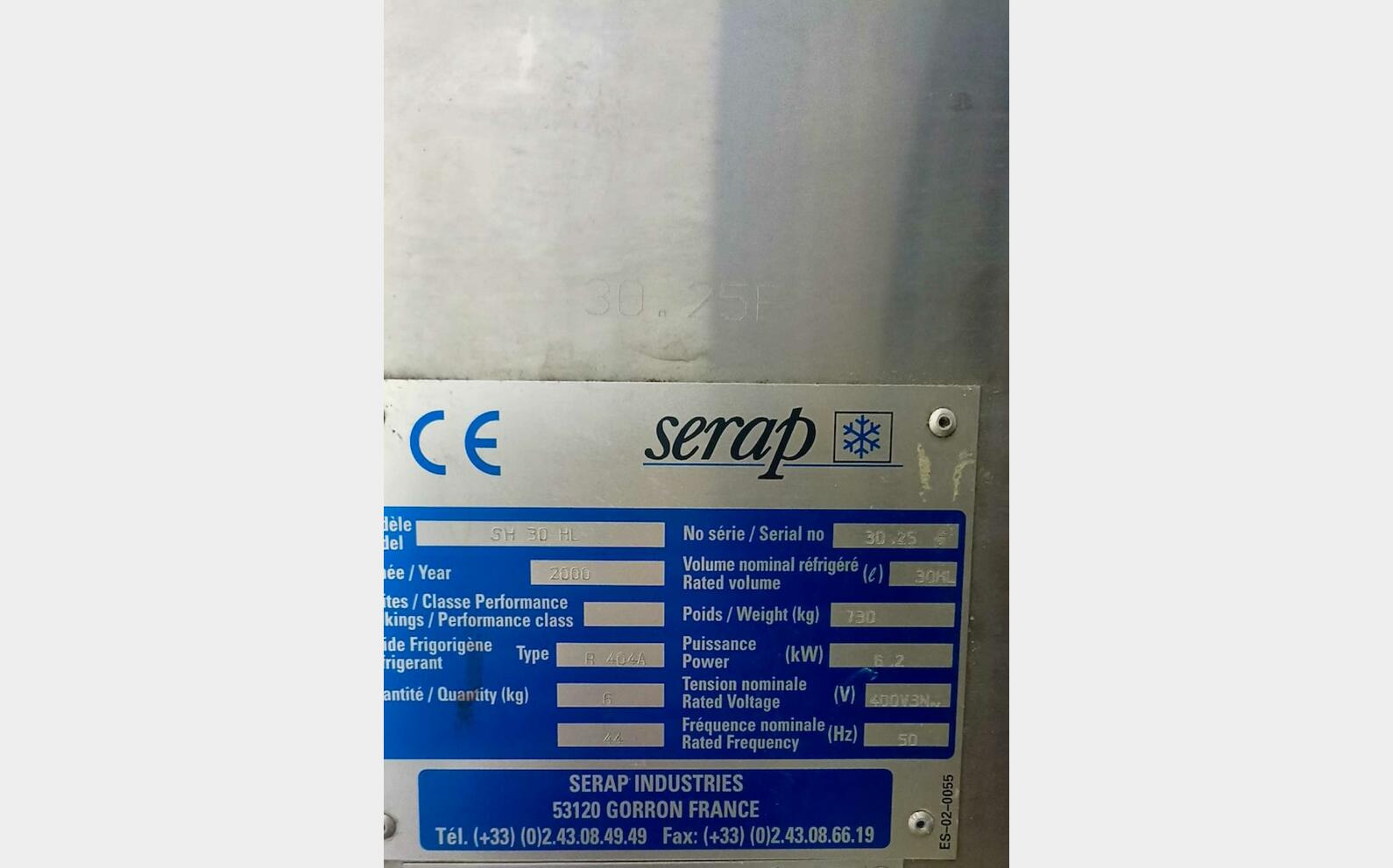 Cuve inox 316L - Type SH 30 HL (3 000 litres) SERAP