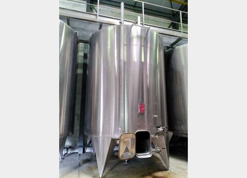 304 stainless steel vinification tank - Conical bottom - On legs