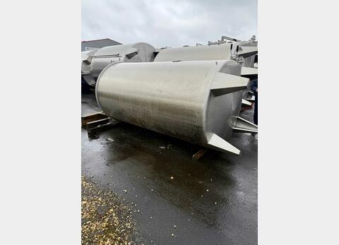Cuve inox à chapeau flottant - Sur pieds fond conique