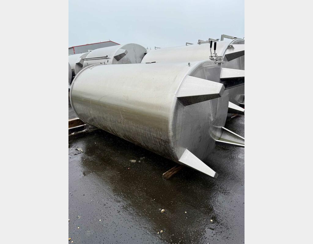 Cuve inox à chapeau flottant - Sur pieds fond conique