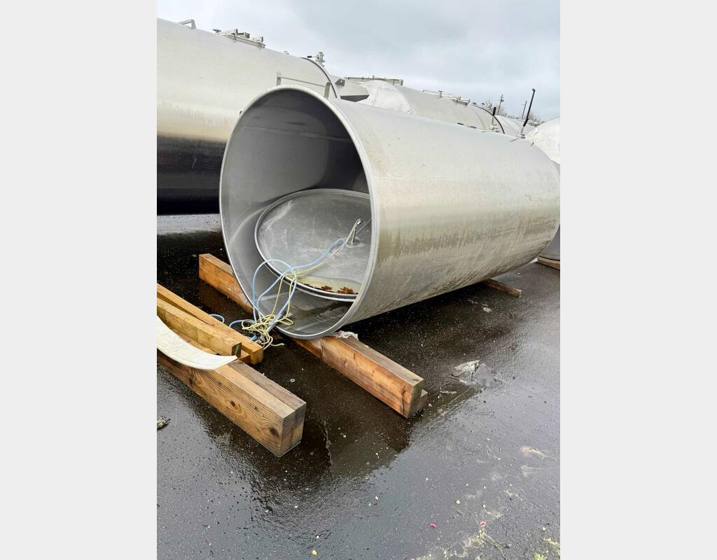 Cuve inox à chapeau flottant - Sur pieds fond conique