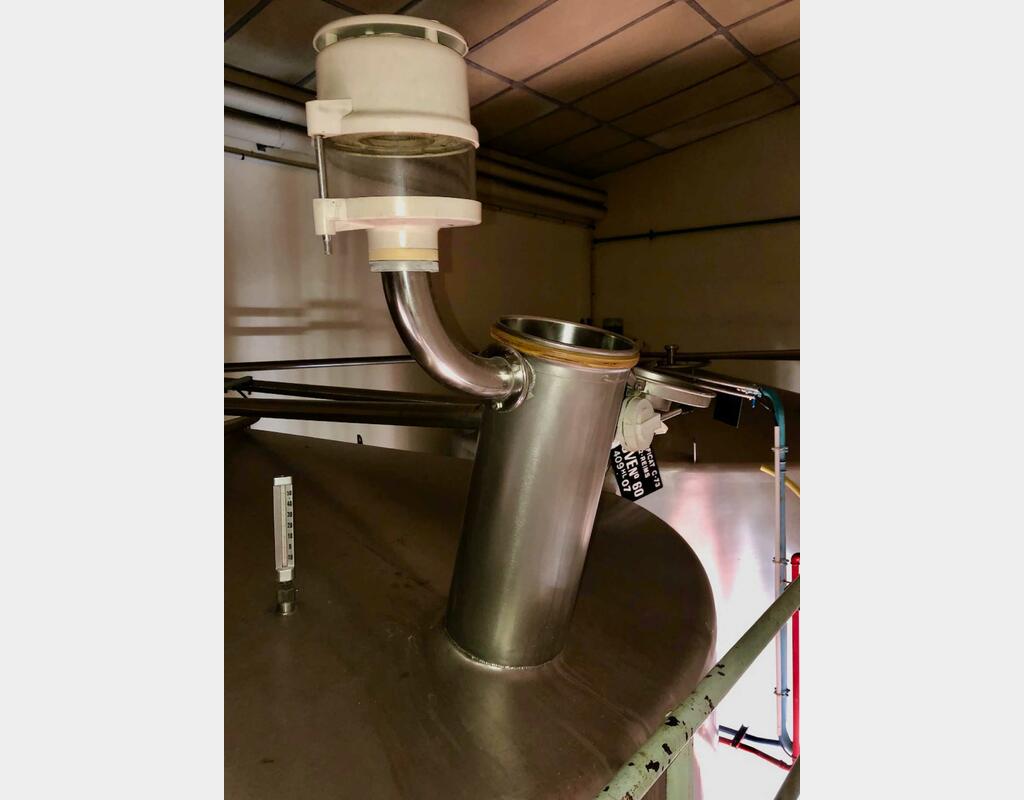 316L stainless steel tank - Agitated - Flat bottom inclined 2%