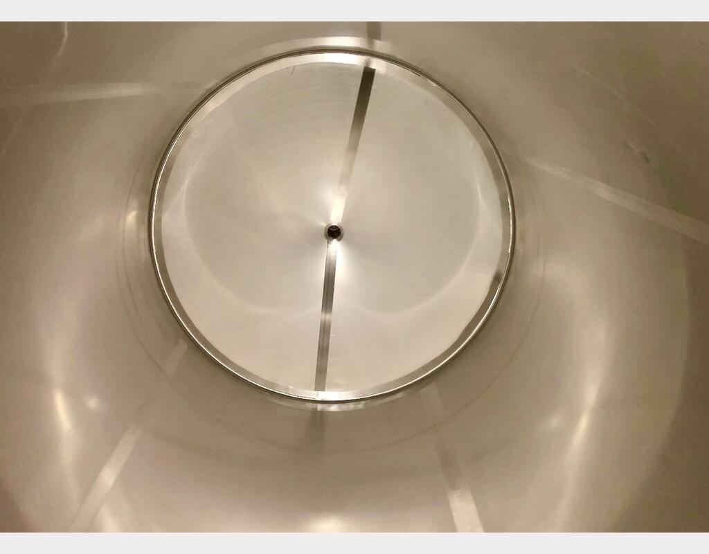 316L stainless steel tank - Vertical cylindrical - Flat bottom on feet