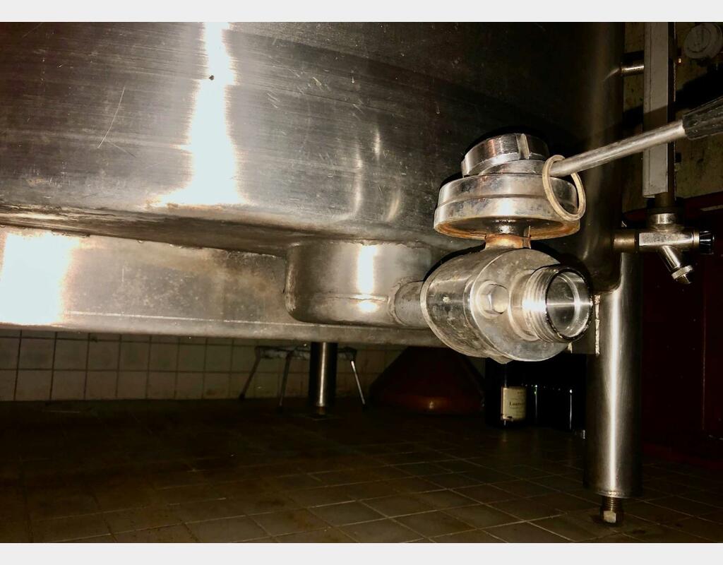 316L stainless steel tank - Vertical cylindrical - Flat bottom on feet