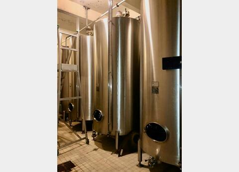 316L stainless steel tank - Vertical cylindrical - Flat bottom on feet