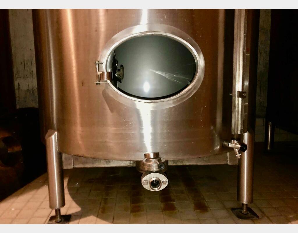 316L stainless steel tank - Vertical cylindrical - Flat bottom on feet