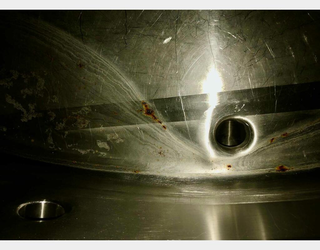 316L stainless steel tank - Agitated - Flat bottom inclined 2%