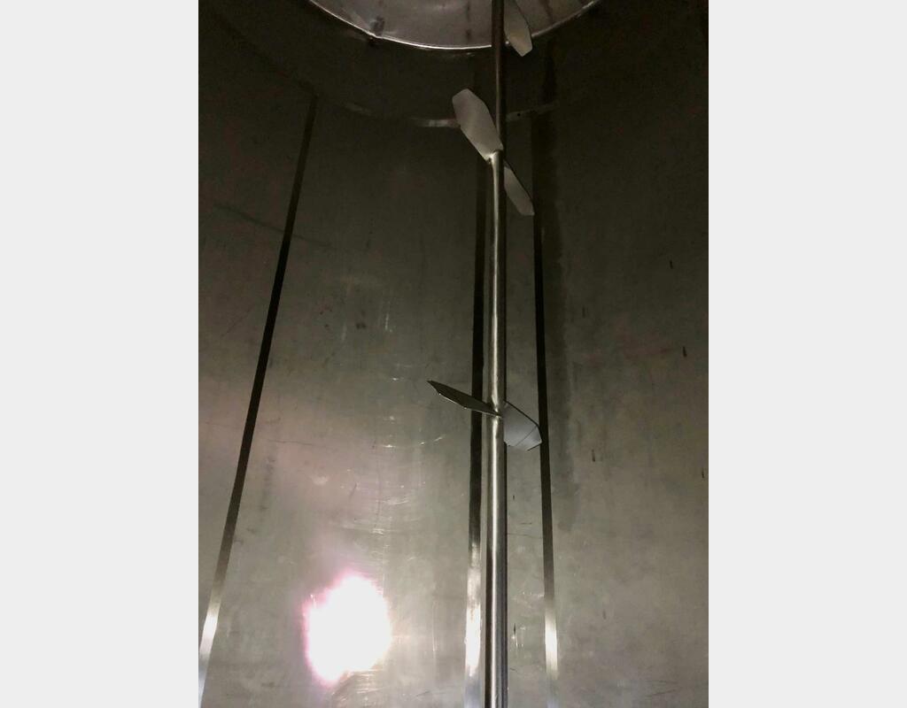 316L stainless steel tank - Agitated - Flat bottom inclined 2%