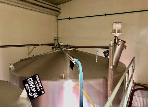 316L stainless steel tank - Agitated - Flat bottom inclined 2%