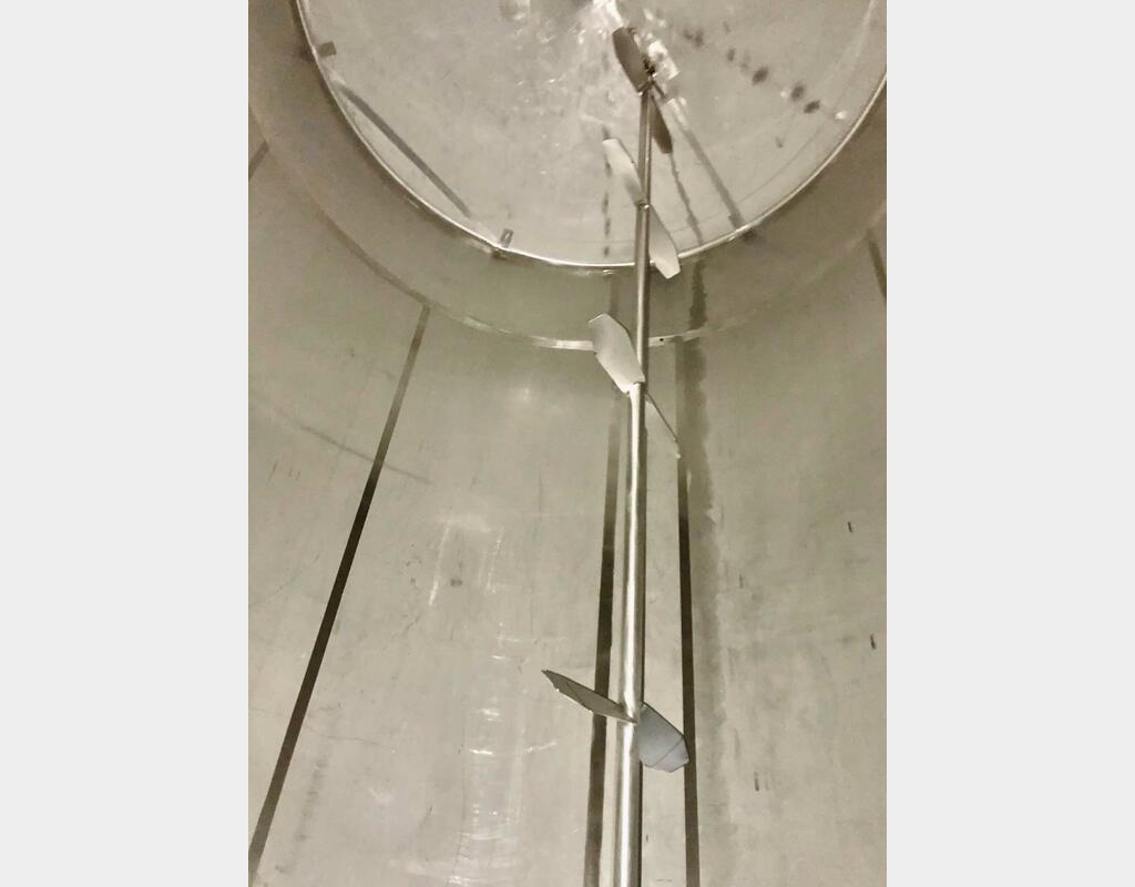 316L stainless steel tank - Agitated - Flat bottom inclined 2%