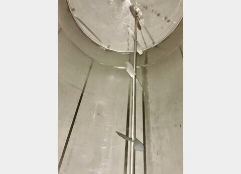 316L stainless steel tank - Agitated - Flat bottom inclined 2%