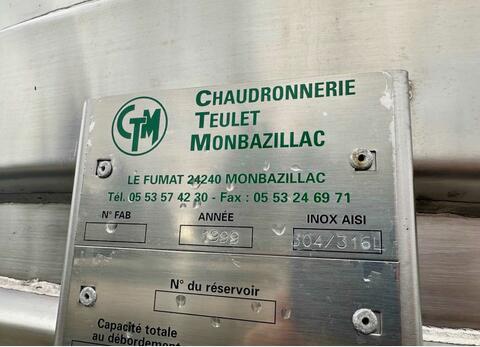 304 ss tank - Coil circuit 48 HL (4,800 litres) CTM