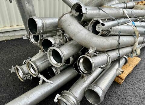 Set of 22 stainless steel tubes 2.5 m