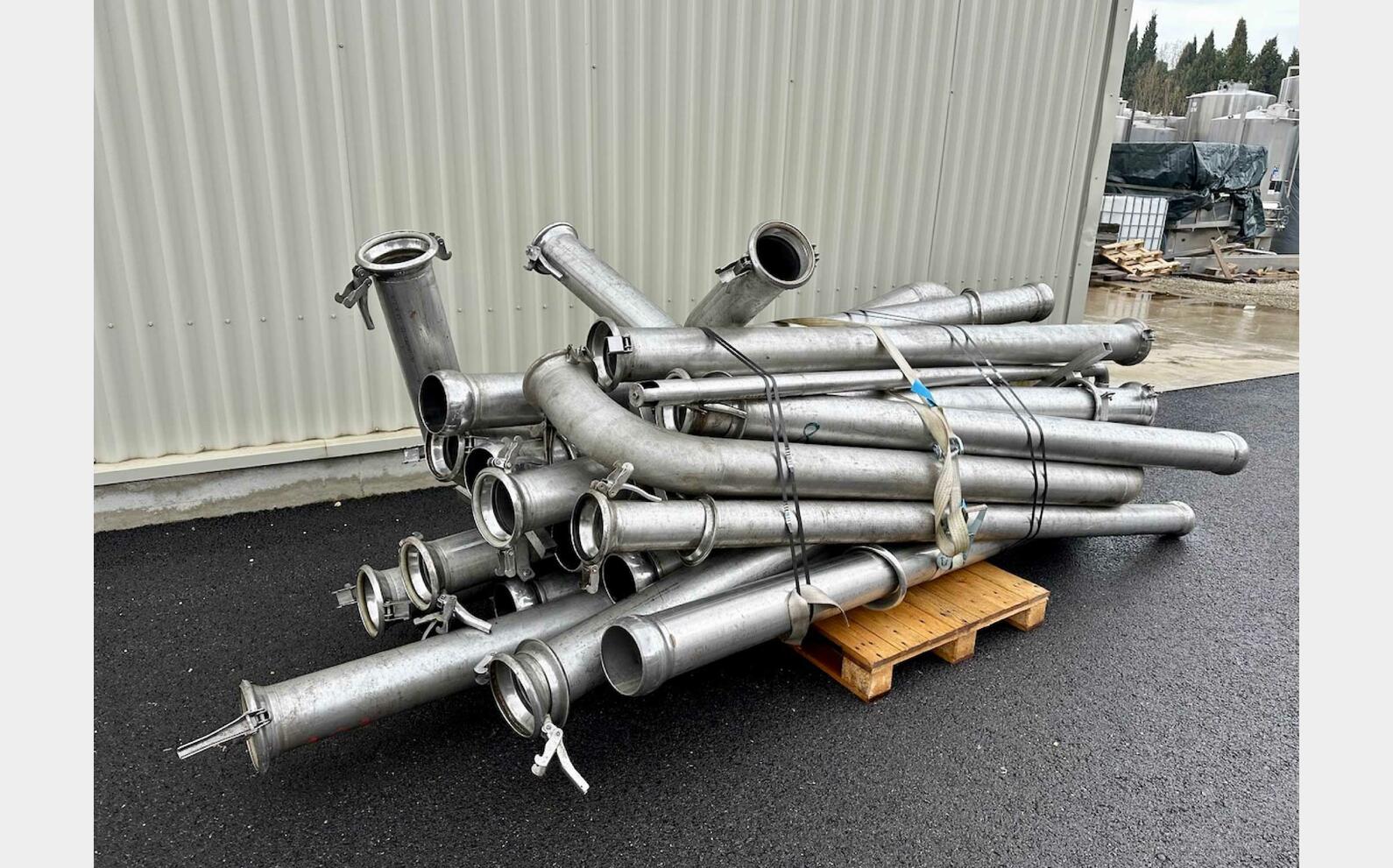 Lot 22 tubes inox 2.5m